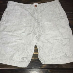 JCrew grey linen shorts
